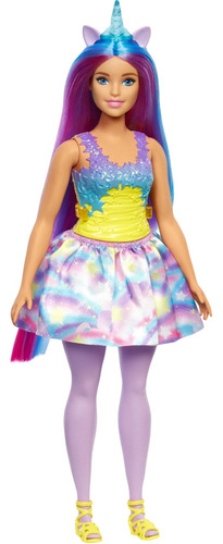 Muñeca Barbie Dreamtopia Unicornio Con Diadema Y Cola, Pelo