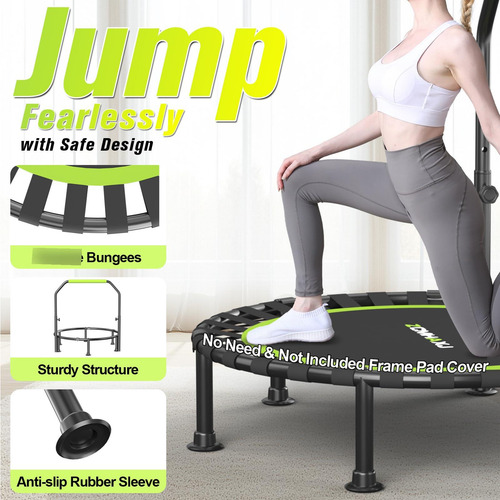 Zcmhaxj Foldable Mini Trampoline 40/48 Rebounder Trampoline