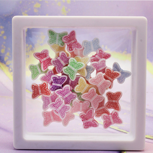 Cuenta Separador Acrílico 100g Pulseras Bisutería Collares Mariposa 220pz 1.4 Cm 1.1 Cm