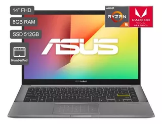 Laptop Asus Vivobook S14 M433ua Amd Ryzen 5 5500u