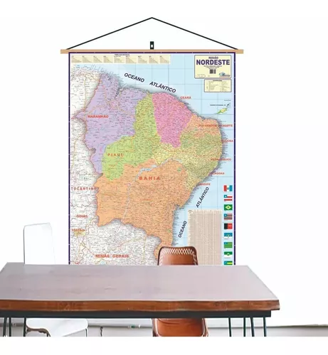 Mapa Portugal Politico Turístico Banner Com Cordinha - SPM - Mapas -  Magazine Luiza