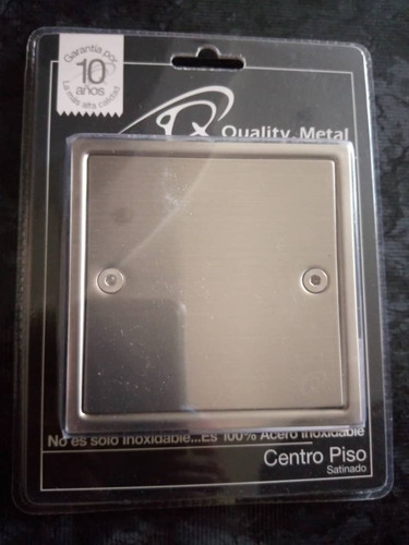 Rejilla Ciega Quality Metal Centro De Piso Satinada 12x12cm
