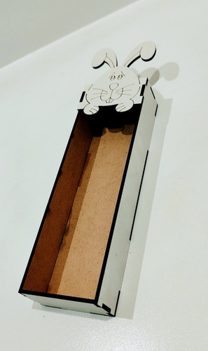 Imagem 3 de 7 de Porta Caixa De Bis Páscoa Mdf Branco - 10 Unidades