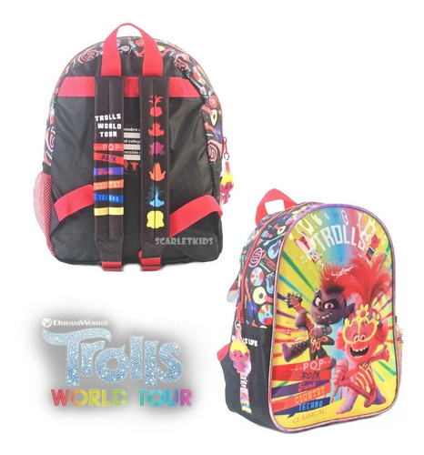 Imagen 2 de 6 de Mochila Espalda Trolls 12 Pulgadas Jardin Original World