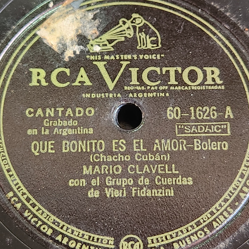 Pasta Mario Clavell Cuerdas Vieri Fidanzini Rca Victor C551