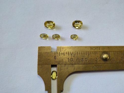 Berilo Extra Natural, Heliodoro 6 Ovais Com 3,5 Ct Amarelo