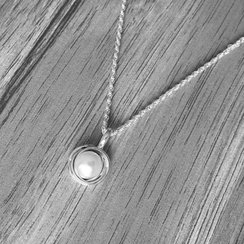 Imagen 4 de 10 de Dije De Perla Natural Cultivada Con Plata 925 Agálea Joyería