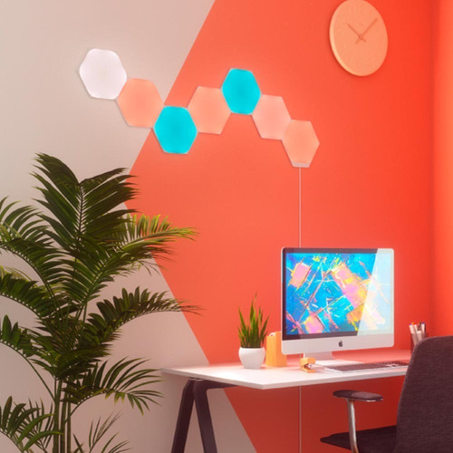 Imagen 4 de 6 de Pack De Inicio Hexagonal 7 Paneles Nanoleaf