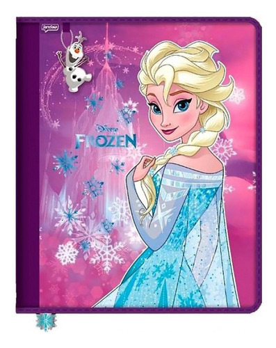 Fichario Frozen Disney Elsa 96fls - Jandaia