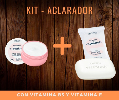 Imagen 1 de 1 de Kit Facial Aclarador Essentials Con Vitaminas E Y B3