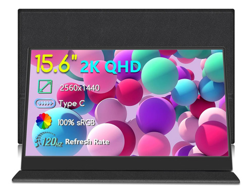 Monitor De Juego Portátil Ercgwop 15.6 120hz 2k, Monitor Por