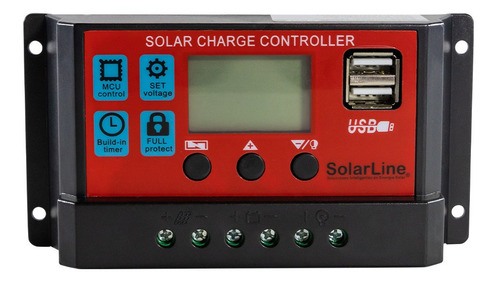Imagen 4 de 5 de Kit Panel Solar 50wp + Regulador 10 Amper - Cargador Bateria
