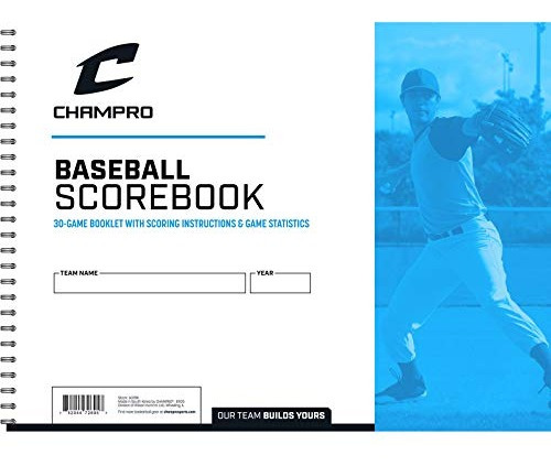 Libro De Puntuación De Béisbol Champro (blanco), 52 Páginas