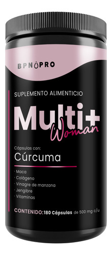 Multivitamínico Mujer Vitaminas Cúrcuma Colágeno Bpn 180 Cap