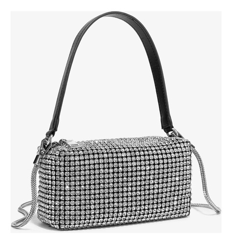 Bolso Bandolera Moderno Con Cristales De Diamantes De Imitac