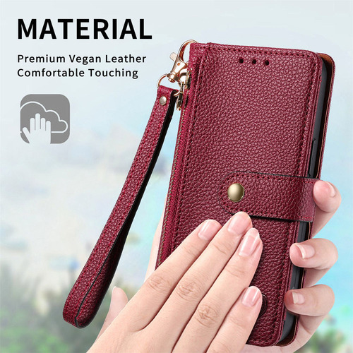 Funda De Piel Tipo Cartera For Teléfono Sharp Sense
