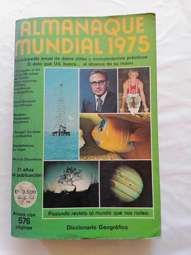 Almanaque Mundial 1975 Diccionario Geográfico