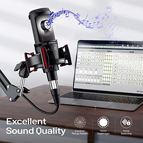 Microfone Condensador Xlr, Microfone De Gravação De Estúdio