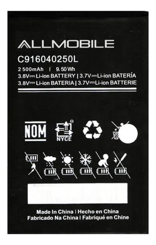 Remplazo Bateria Litio C916040250l Para Blu Studio C6 E/g