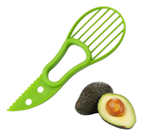 Cuchillo Rebanador Cortador Aguacate 3 En 1 Tajadas Uniforme