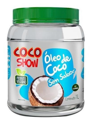 Copra Coco Show Óleo De Coco Sem Sabor 1 Litro