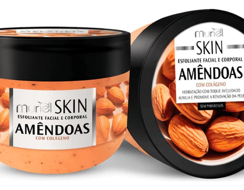 Esfoliante Facial E Corporal Amêndoas Com Colágeno Muriel