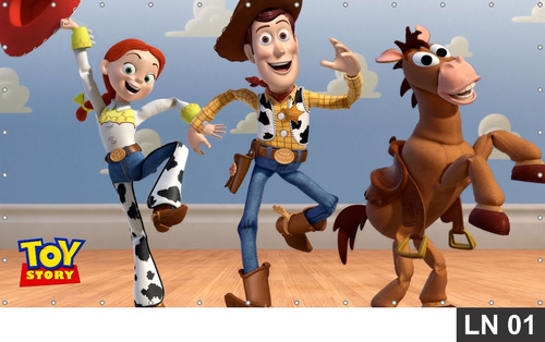 Painel De Festa Aniversário Toy Story Wood Buzz 2,00x1,00m