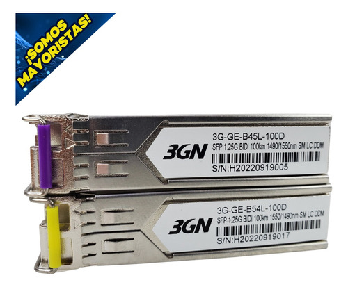 Sfp Transceiver 1.25gb Bidi 100km 1550nm / 1490nm Sm Lc Ddm