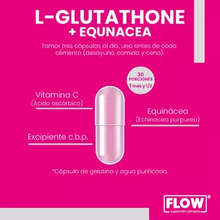 Glutathion 60 Cápsulas De 1 Gr Flow Glutation