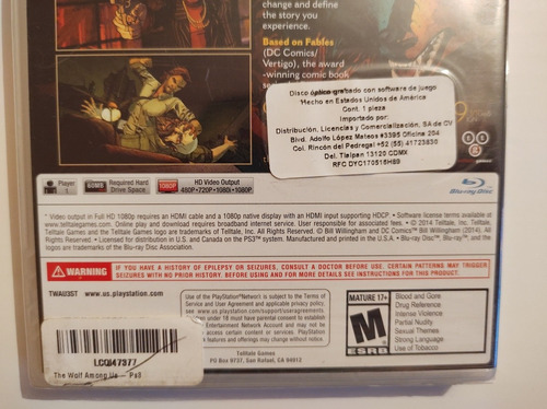 The Wolf Among Us Ps3 Nuevo Fisico