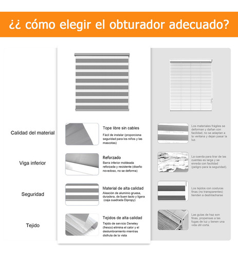 Persiana Doble Capa Zebra 100x200 Cm Enrollable