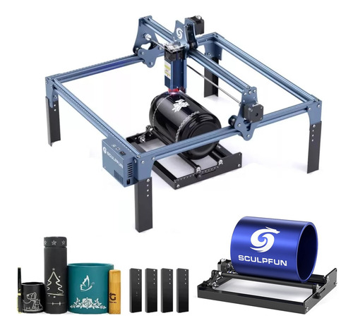 Sculpfun S9 Cortadora Y Grabadora Láser Con Rodillo