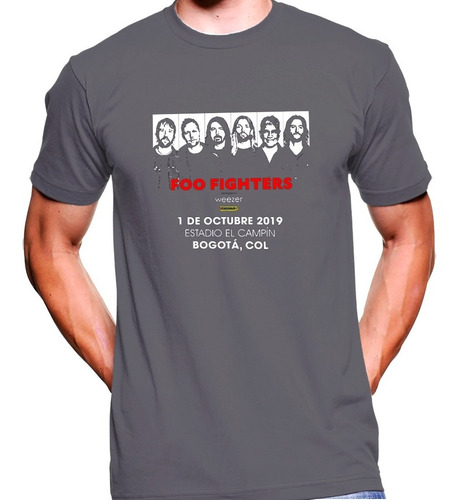 Camiseta Premium Dtg Rock Estampada Foo Fighters Concierto