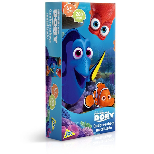 Quebra Cabeca Metalizado Procurando Dory 200 Pecas Toyster