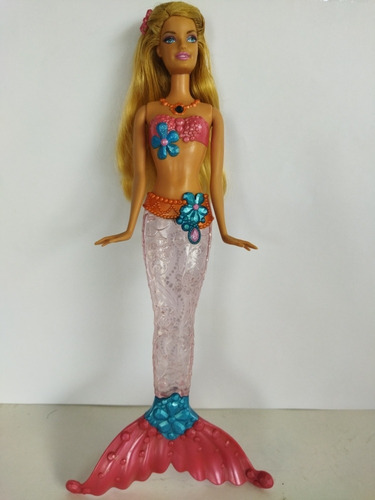 Barbie Sirena Cola Transparente Rosa Rubia 1999