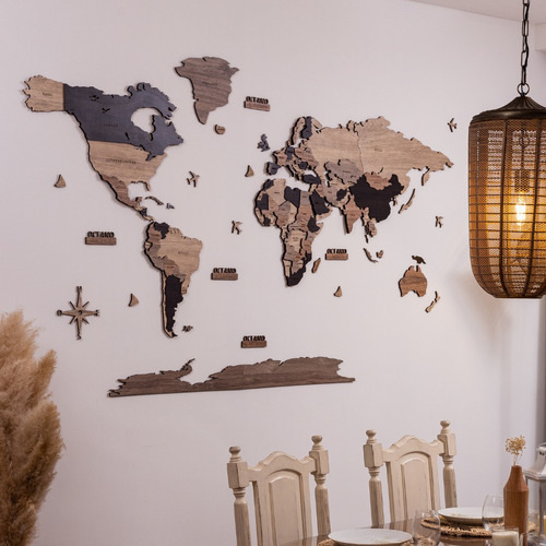 Mapamundi Madera World Map Design Premium