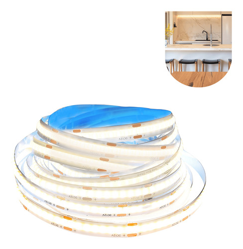 Fita Led Direta Cob 10m Não Usa Fonte Luz Branco-neutro Tensão De Operação