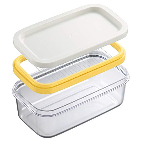 Butter Dish With Lid And Cutter, Plastic Butter Keeper ...