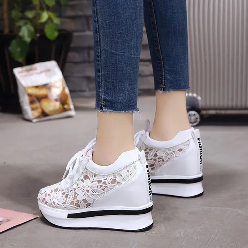 Zapatos De Plataforma Transpirables De Encaje For Mujer
