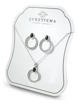 Comprar Aretes Dije Y Cadena Plata925 Ónix Y Circón Joyería Fina
