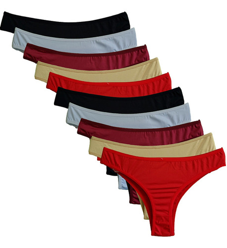 K/ Com 10 Calcinhas Modelo Tanga Microfibra Conforto Oferta