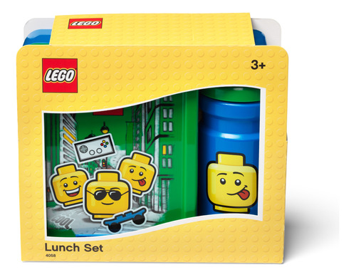 Set De Lunchera Y Botella Lego Lunch Set Vianda Infantil
