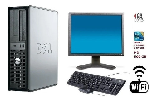 Pc Dell 380 Core 2 Duo E8300/ 4gb Ddr3 / Hd 500 Gb + Wi-fi