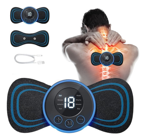 Massageador Eletrico Profissional Fisioterapia Alivio Da Dor Cor Massageador Preto/azul 110v