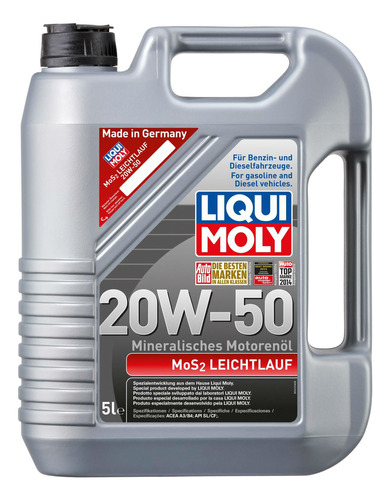 Aceite 20w50 Con Aditivo Antifriccion Mos2 5lt Liqui Moly