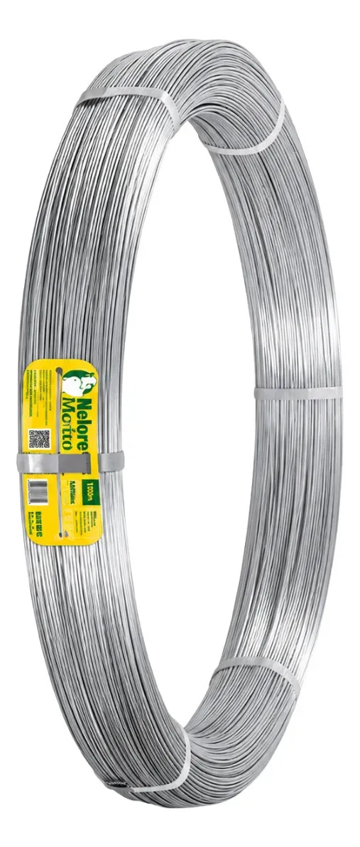 Arame Liso Ovalado 1000 Metros Para Cercas 700kg - Nelore Cor Prateado