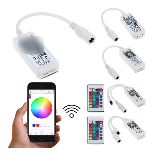 Controlador Wifi Rgb Para Tiras Cinta Led 5050 3528 C/ Alexa