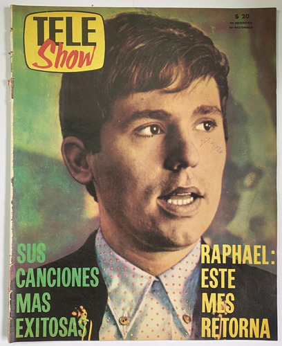 Revista Tele Show, Nº 41, Raphael Uruguay 1967 Cr04