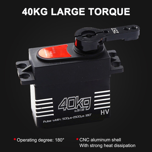 Servo Para Carro Rc De 40 Kg Digital Metal Gear Large Waterp