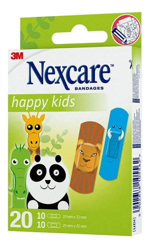 Curas Nexcare Happy Kids Animales X 20und